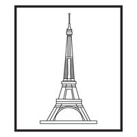 Eiffel tower in Paris icon vector