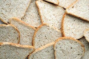 Fresh sliced bread in full frame macro photo