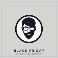 Black Friday Minimalist Logo Concept vector
