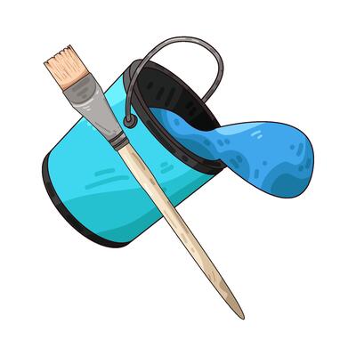 Illustration of paint bucket