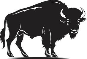 The Black Bison Way Strong Proud and Unforgettable Bison it or Bison it Out Choose the Powerful Black Logo vector