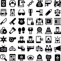 Police Icon Set. Perfect for user interface, new application vector