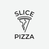 slice pizza logo simple icon design vector
