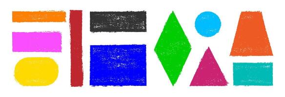 Colored figures with wax. vector