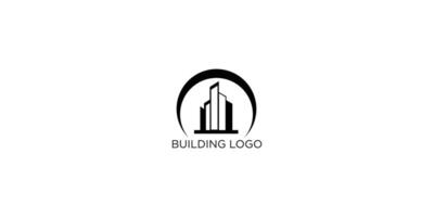 Building logo with modern style vector