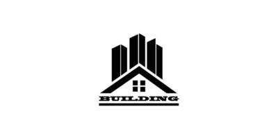 Building logo with modern style vector