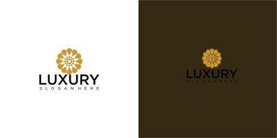 Flower logo design creatife with unique concept premium vector