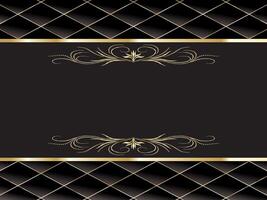 Black background with gold pattern style vector