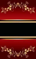 elegant invitation card template with black red gradient vector