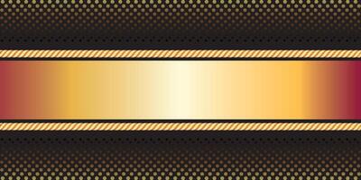 dot pattern and rope border gold style in black background vector