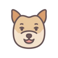 An image of a dog with a transparent background for use as an icon. png