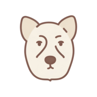An image of a dog with a transparent background for use as an icon. png