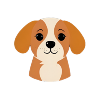 An image of a dog with a transparent background for use as an icon. png