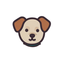 An image of a dog with a transparent background for use as an icon. png