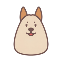 An image of a dog with a transparent background for use as an icon. png