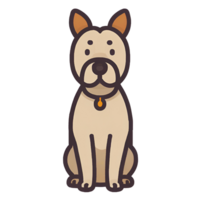 An image of a dog with a transparent background for use as an icon. png