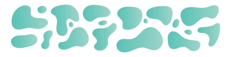 Abstract blob with wavy and irregular shape. Organic figure amoeba with fluid form. Flat illustration isolated on white background. vector