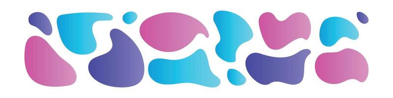 Abstract blob with wavy and irregular shape. Organic figure amoeba with fluid form. Flat illustration isolated on white background. vector