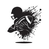 AMERICAN FOOTBALL SILHOUETTE STYLE illustration vector