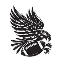 AMERICAN FOOTBALL SILHOUETTE STYLE illustration vector