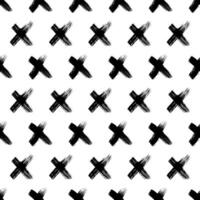 Seamless pattern with hand drawn cross symbols vector