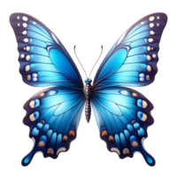 Generated Ai A blue butterfly with a butterfly png