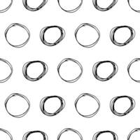 Seamless pattern with sketch circles shape vector