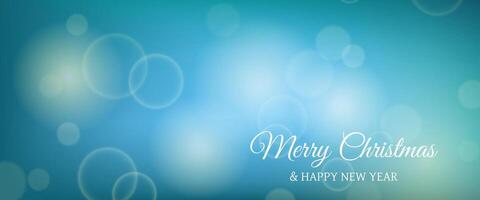 Bokeh background with New Year inscription vector