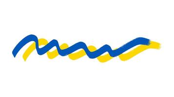 Ukrainian national flag in grunge style vector