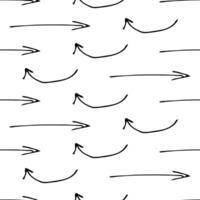 Seamless pattern with doodle arrows vector