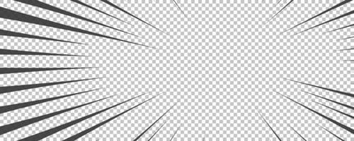 Comic book page with black lines isolated on background. Template with flash explosion rays effect texture. illustration vector