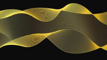 Abstract backdrop with luxury golden waves vector
