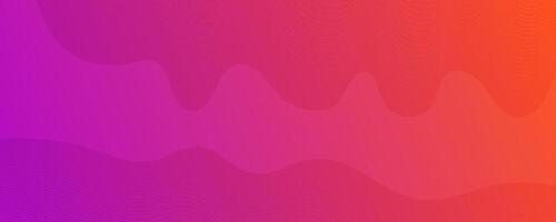 Modern colorful gradient background with wave lines vector
