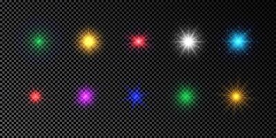 Light effect of lens flare vector