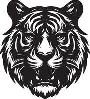 Tiger head sketch hand drawn illustration vector