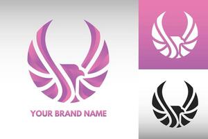 Logo Eagle Bird Wing Garuda Design in gradient and Monochrome color variation Perfect for Brand Business Symbol Identity vector