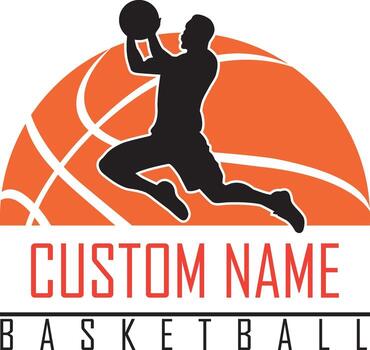 Basketball Player, Custom Name Basketball File vector