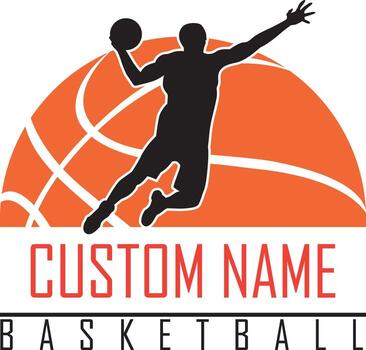 Basketball Player, Custom Name Basketball File vector