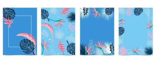 summer sale background with Bird of Paradise palm and jungle vector