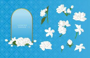 object element set of jasmine for Thailand mother's day vector