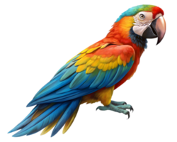 Macaw Parrot Side View - Isolated on Transparent Background png