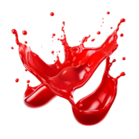 red drops and splashes of ketchup or sauce isolatedd png