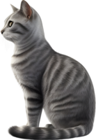 Cat 3d model back view transparent background png