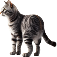 Cat 3d model back view transparent background png