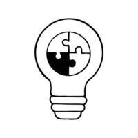Lamp bulb idea icon. lightbulb creativity concept outline modern design isolated on white background vector