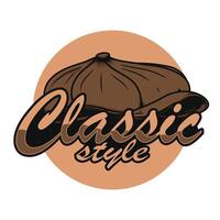 Classic style flat cap design vector