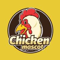 Chicken logo mascot for restaurant vector