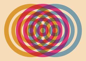 Abstract Retro Geometric Risograph Background vector