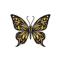 Butterfly silhouette color illustration vector