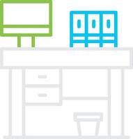 Office Table Creative Icon Design vector